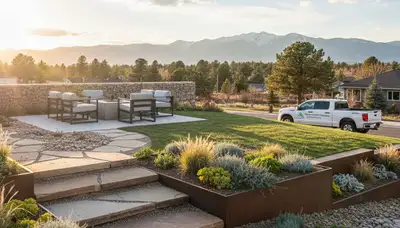 Denver, CO landscaping crew providing professional landscape design and maintenance services