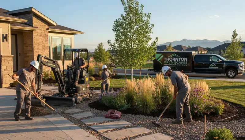 Denver, CO landscaping service team providing professional landscape design and maintenance