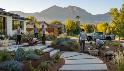 Denver, CO landscaping service team providing professional landscape design and maintenance