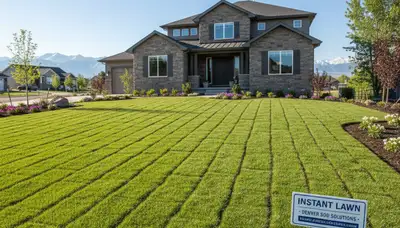 Fresh sod installation transforming lawn with vibrant green turf in Denver, CO by landscaping experts